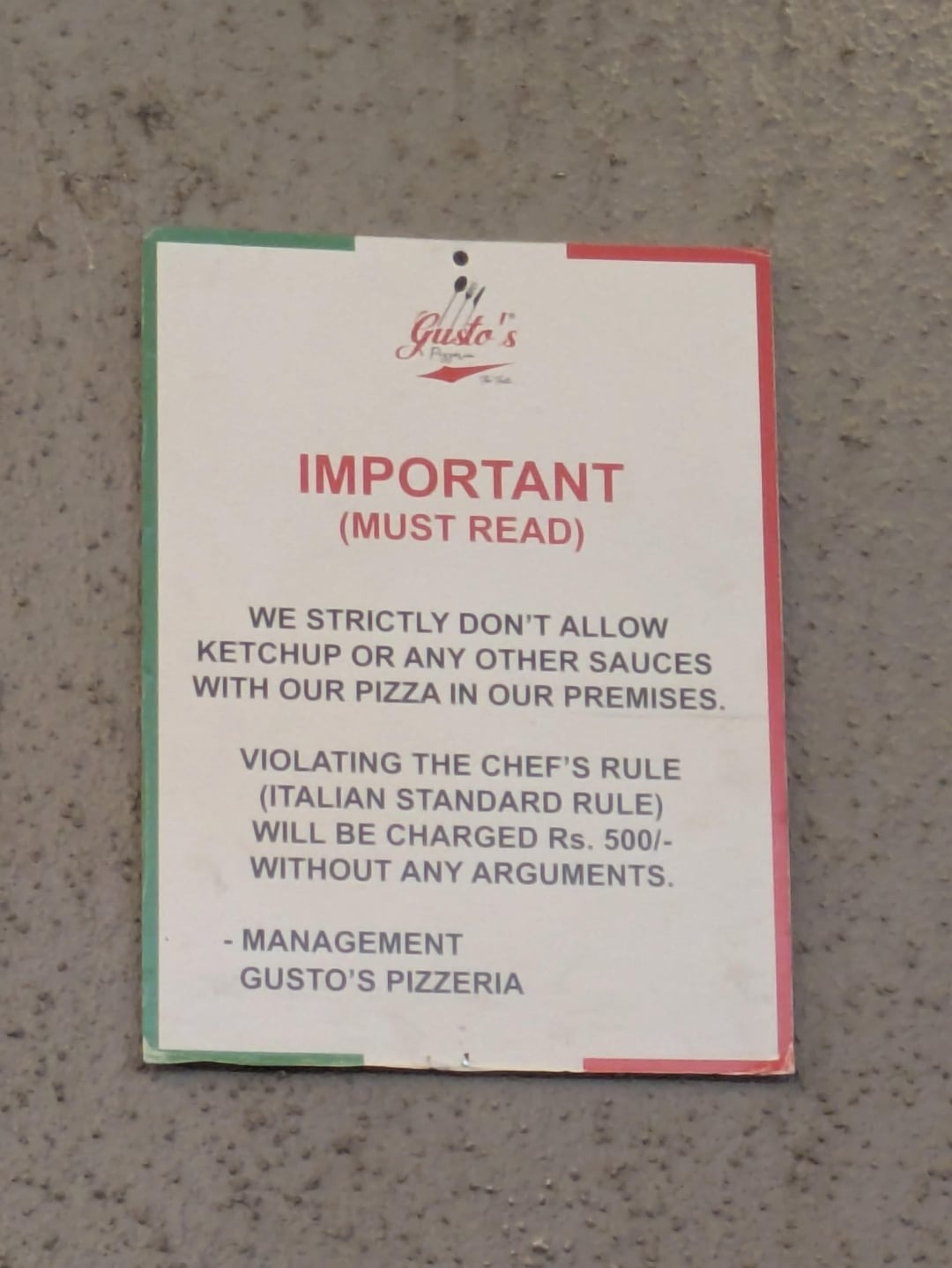 Love Ketchup on Pizza? This Famous Restaurant Will Fine You Rs. 500!