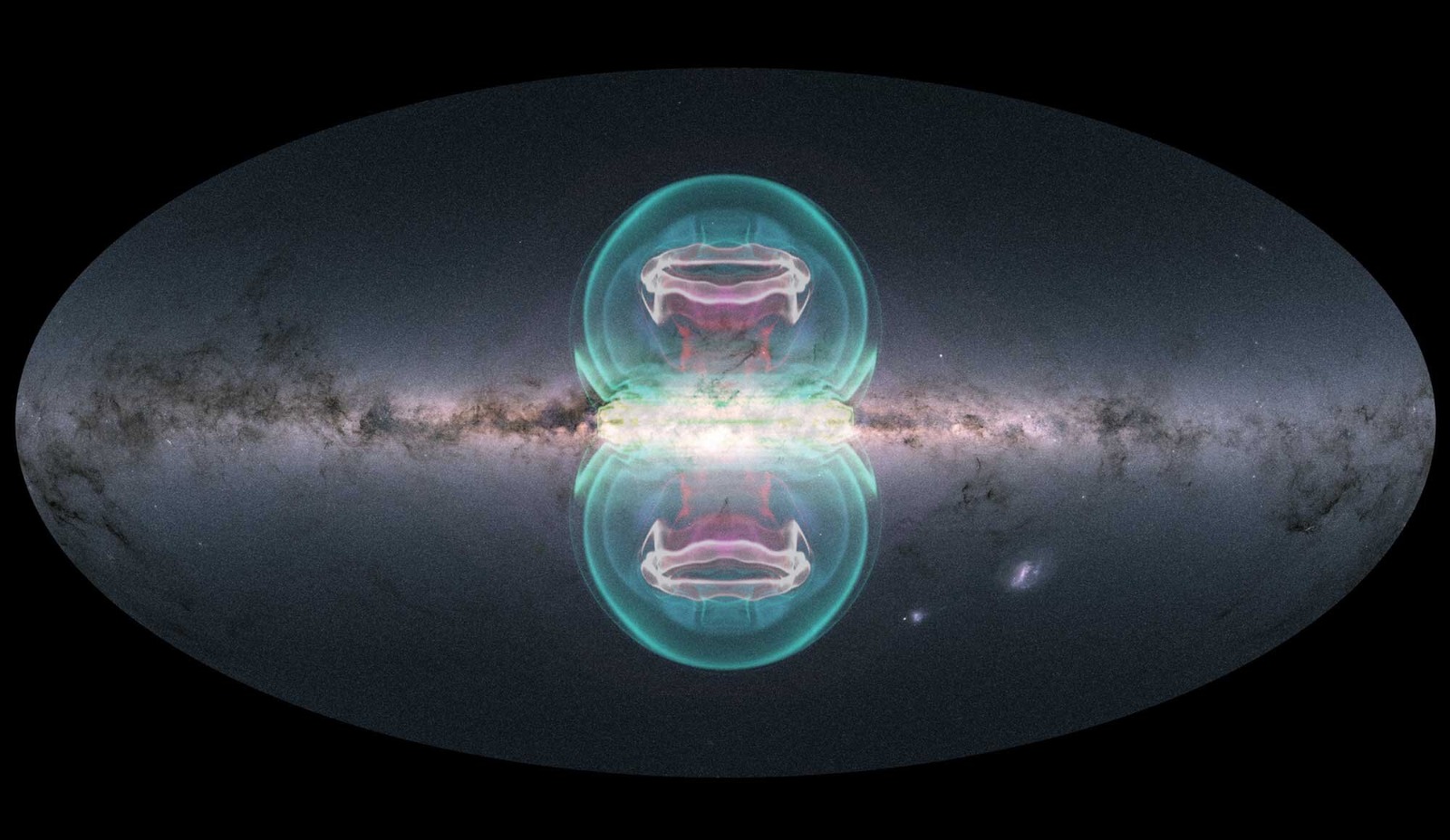 Enormous Fermi Bubbles Discovered Above and Below the Milky Way Galaxy