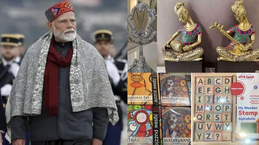 PM Modi’s Incredible Gifts to Macron & Vance: A Showcase of India’s Rich Heritage!