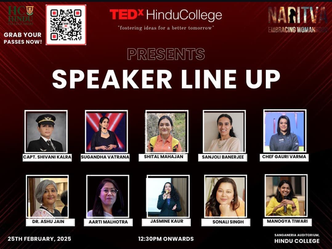 NARITVA 2025: Empowering Women, Breaking Barriers at TEDxHinduCollege!
