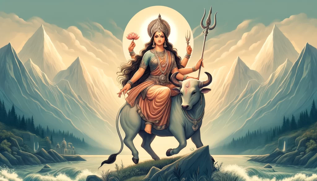 It’s Day 1 of Navratri—Shailputri’s got the vibe, and orange is the new black!