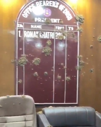 DUSU Clash Escalates: Rishabh Chaudhary Hurls Cow Dung at NSUI Leader , Ronak Khatri’s office.