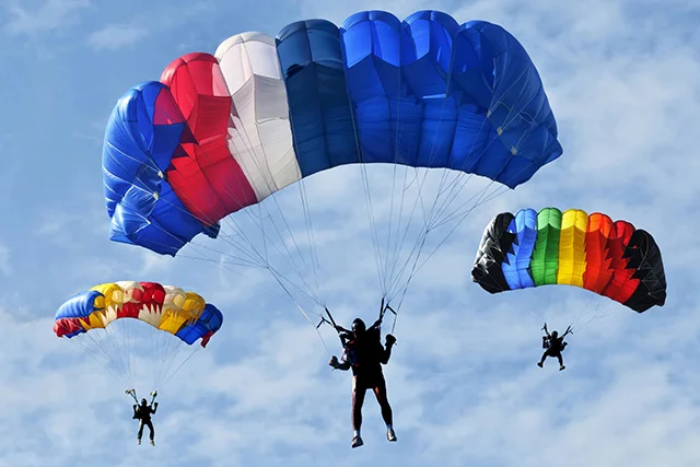 What decides that shape of a parachute 