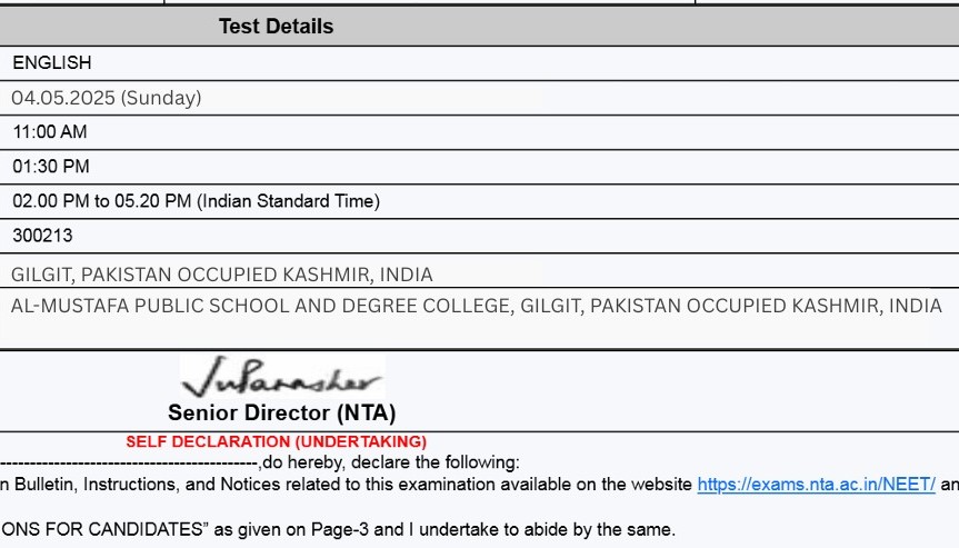"Kaha bhej rhe ho Modi ji?" says student who got his NEET centre in PoK!