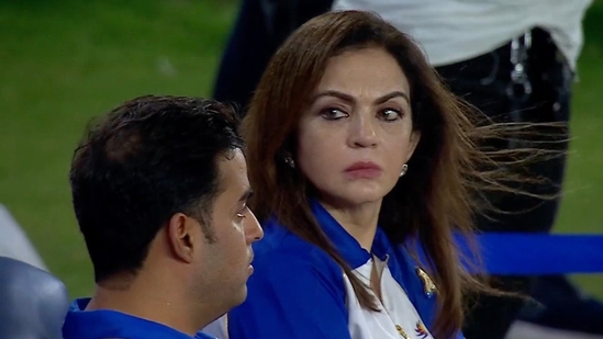 Nita Ambani gives Aakash long  hard look as MI  6th title  prediction goes wrong