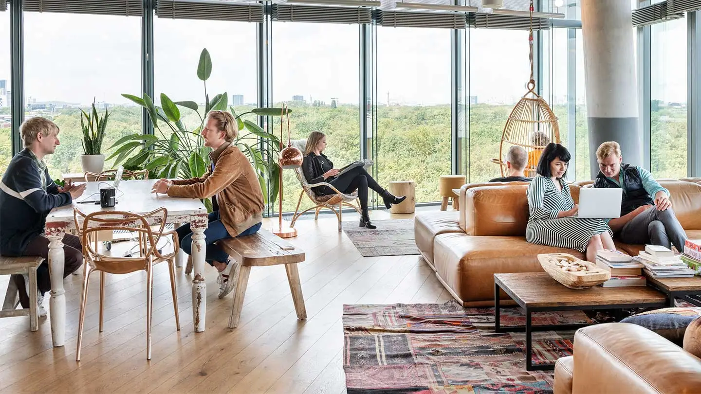Work from home? Try Work from lobby - Coworking comes to apartments!