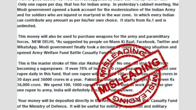 False Claim About Indian Army Modernisation Funds Circulating—Here’s the Truth